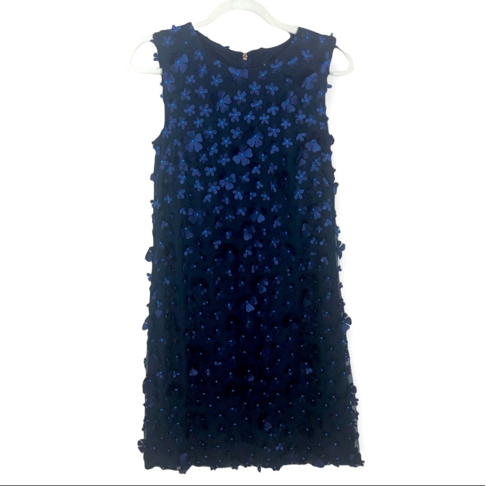 KARL LAGERFELD Navy Floral Shift Dress size 4